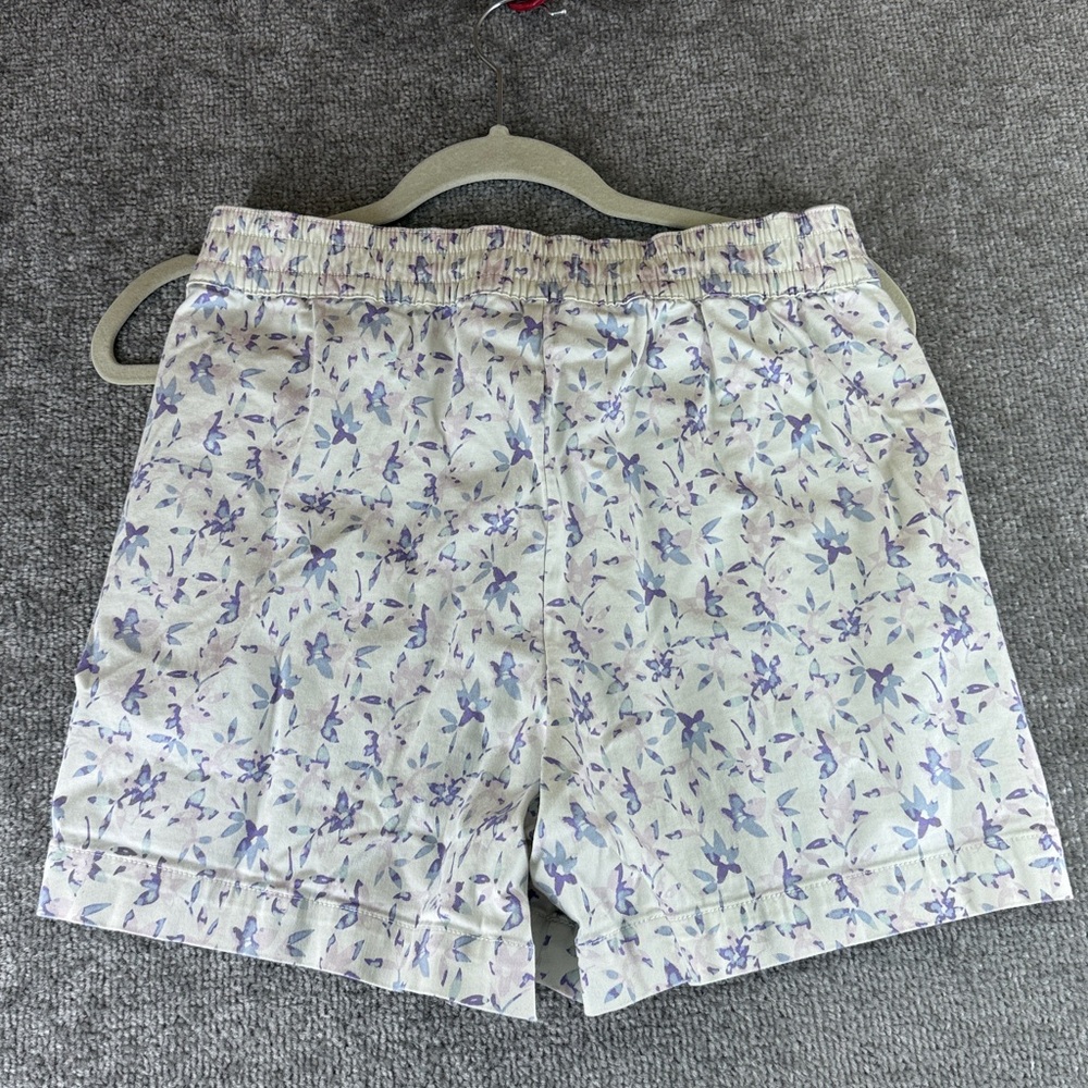 Jachs Girlfriend Floral Print Shorts Chino White Purple Womens S - Picture 7 of 8